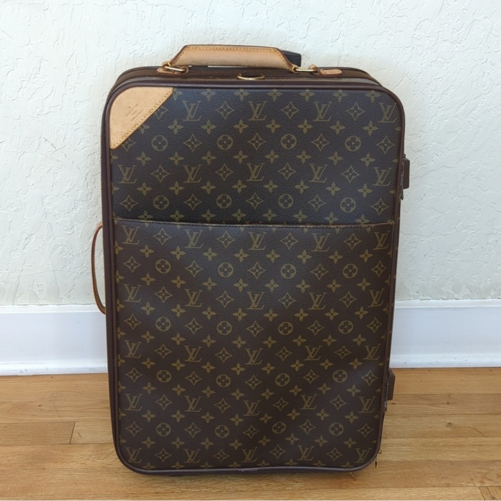 Authentic Vintage Louis Vuitton Pegase 55 Monogram Canvas Trolley Suitcase